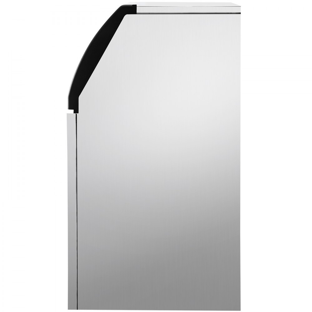 VEVOR 110V Commercial Ice Maker Machine 155LBS/24H, 530W Stainless Steel Ice Machine with 33LBS Storage Capacity, 72 Ice Cubes Ready in 11-15Mins, Includes Water Filter and Connection Hose