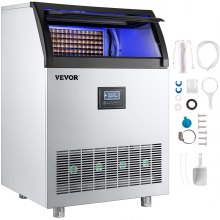 VEVOR 40ibs/18kg Countertop Ice Maker Portable Clear Ice Cubes Kitchen Generation