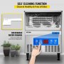 VEVOR 110V Commercial Ice Maker Machine 220LBS/24H ETL Approved Stainless Steel Ice Machine with 99LBS Bin, Auto Clean, Clear Cube, Air-Cooled, Include Water Filter and Drain Pump