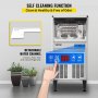 VEVOR 110V Commercial Ice Maker Machine 125LBS/24H ETL Approved Stainless Steel Ice Machine with 50LBS Bin, Auto Clean, Clear Cube, Air-Cooled, Include Water Filter and Drain Pump
