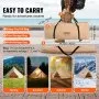 VEVOR Canvas Bell Tent, 4 Seasons 4 m/13.12 ft Yurt Tent, Canvas Tent for Camping with Stove Jack, Breathable Tent Holds up to 6 People, Family Camping Outdoor Hunting Party