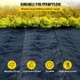 VEVOR 3FTx50FT Premium Weed Barrier Fabric Heavy Duty 5OZ, Woven Weed Control Fabric, High Permeability Good for Flower Bed, Geotextile Fabric for Underlayment, Polyethylene Ground Cover