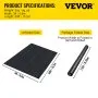 VEVOR 3FTx50FT Premium Weed Barrier Fabric Heavy Duty 5OZ, Woven Weed Control Fabric, High Permeability Good for Flower Bed, Geotextile Fabric for Underlayment, Polyethylene Ground Cover