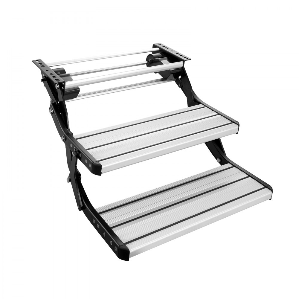 VEVOR RV Steps, 2-Step, Electric Retractable RV Stairs DC 12V, Auto-Folding, 440 LBS Load Capacity, Aluminum Alloy Steps, Non-Slip Steps for Safe Entry and Exit, RV, Trailer, Camper Steps