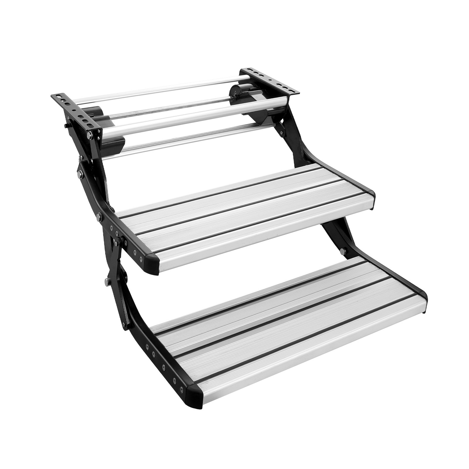VEVOR RV Steps, 2-Step, Electric Retractable RV Stairs DC 12V, Auto-Folding, 440 LBS Load Capacity, Aluminum Alloy Steps, Non-Slip Steps for Safe Entry and Exit, RV, Trailer, Camper Steps
