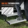 VEVOR RV Steps, 2-Step, Manual Retractable RV Stairs, Foldable, 440 LBS Load Capacity, Aluminum Alloy Steps, Thickened Steel Plate, Non-Slip Steps for Safe Entry and Exit, RV, Trailer, Camper Steps