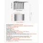 VEVOR Concession Window 45x30 in Aluminum Alloy Service Window, for Food Truck, Up to 85 Degrees Stand Serving with 4 Sliding Screen Windows, Awning Door and Drag Hook, Rainwater Resistant