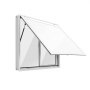 VEVOR Concession Window 1220x915mm Aluminum Alloy Service Window, for Food Truck, Up to 85 Degrees Stand Serving w/ 2 Sliding Acrylic Windows, Awning Door and Drag Hook, Rainwater Resistant