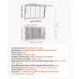 VEVOR Concession Window 1524x915mm Aluminum Alloy Service Window, for Food Truck, Up to 85 Degrees Stand Serving w/ 4 Sliding Acrylic Windows, Awning Door and Drag Hook, Rainwater Resistant