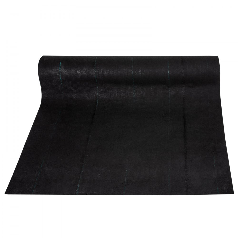 VEVOR Weed Barrier, 5.8oz Landscape Fabric, 4ft x 300ft Cover Mat Heavy Duty Woven Grass Control Geotextile for Garden, Patio, Black