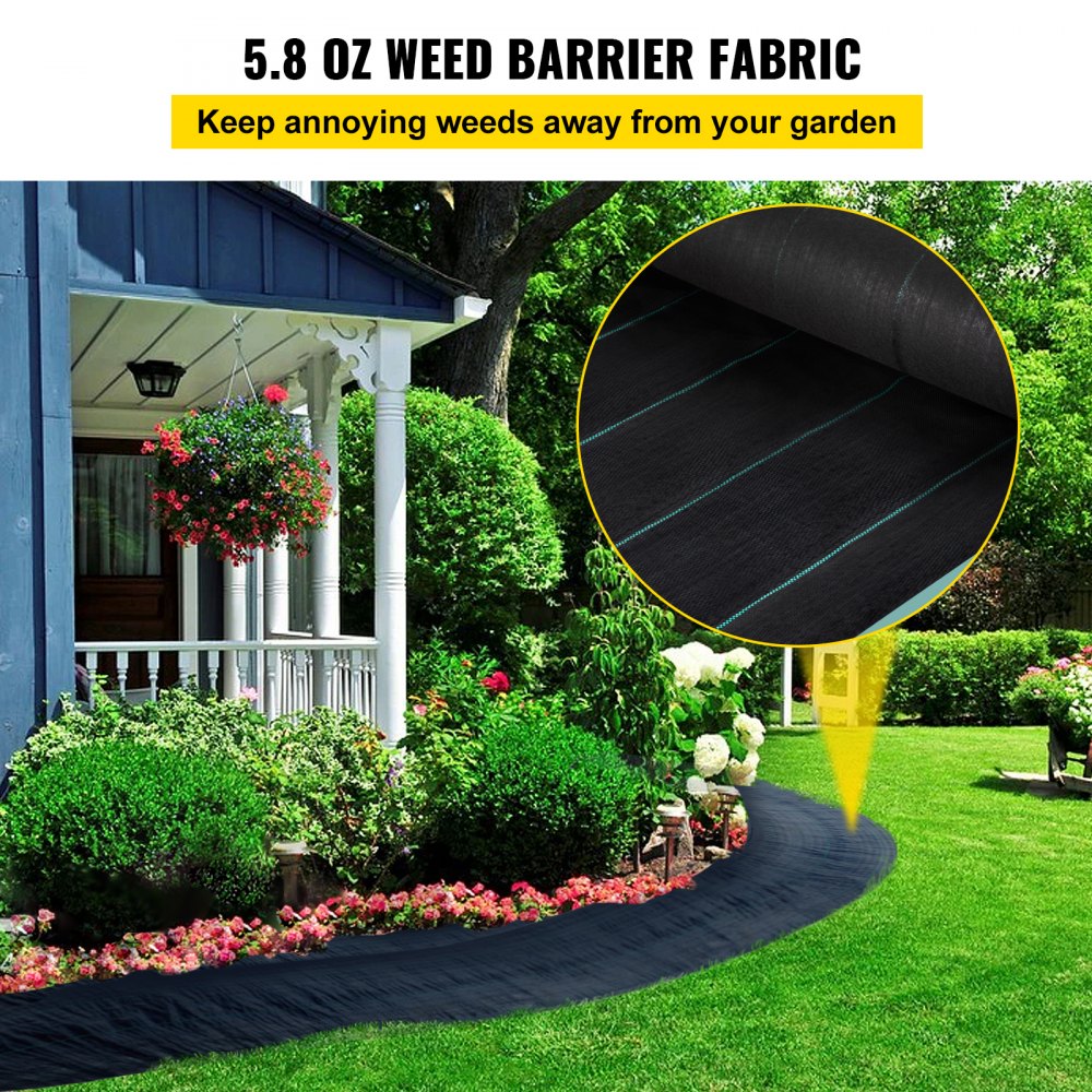 Greenhouse Ground Cover 4oz, Weed Barrier Block Landscape Fabric, Durable &  Heavy Duty Gardening Mat, Easy Setup & Superior Weed Control - 4 x 100