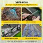 VEVOR Weed Barrier Landscape Fabric, 5 x 250 ft, 5 Oz Premium Woven Ground Cover Heavy Duty PP Material & Easy Setup, Single-Layer for Outdoor Garden, Lawn, Driveway, Black