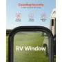VEVOR Vertical RV Window, 12" W x 22" H Tinted Sliding RV Window with Net Screen & Trim Ring, Fit 15/16" - 1 3/4" Thickness Wall, RV Window Replacement for Teardrop Cargo Trailer Camper, DOT Approved