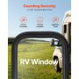 Vertical RV Window 12" W x 24" H Tinted Sliding RV Window & Net Screen Trim Ring