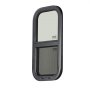 VEVOR Vertical RV Window, 12" W x 24" H Tinted Sliding RV Window with Net Screen & Trim Ring, Fit 15/16" - 1 3/4" Thickness Wall, RV Window Replacement for Teardrop Cargo Trailer Camper, DOT Approved