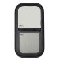 VEVOR Vertical RV Window, 12" W x 24" H Tinted Sliding RV Window with Net Screen & Trim Ring, Fit 15/16" - 1 3/4" Thickness Wall, RV Window Replacement for Teardrop Cargo Trailer Camper, DOT Approved