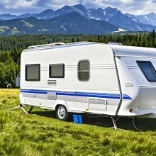 Vertical RV Window 14" W x 16" H Tinted Sliding RV Window & Net Screen Trim Ring