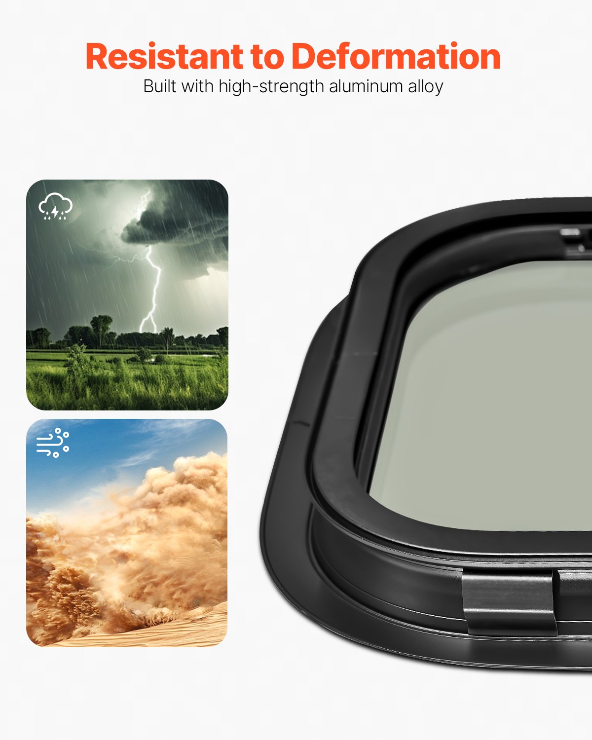 VEVOR Vertical RV Window, 14" W x 16" H Tinted Sliding RV Window with Net Screen & Trim Ring, Fit 15/16" - 1 3/4" Thickness Wall, RV Window Replacement for Teardrop Cargo Trailer Camper, DOT Approved