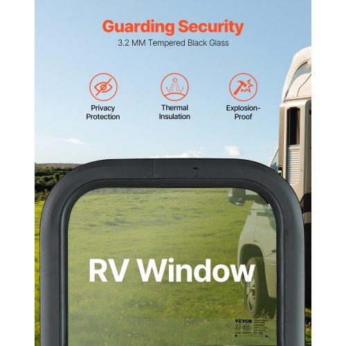 RV Emergency Exit Push-Out Window With Screen - 14x16 To 36x22 Inch Sizes Available - View #6