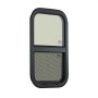 VEVOR Vertical RV Window, 14" W x 22" H Tinted Sliding RV Window with Net Screen & Trim Ring, Fit 15/16" - 1 3/4" Thickness Wall, RV Window Replacement for Teardrop Cargo Trailer Camper, DOT Approved