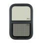VEVOR Vertical RV Window, 14" W x 22" H Tinted Sliding RV Window with Net Screen & Trim Ring, Fit 15/16" - 1 3/4" Thickness Wall, RV Window Replacement for Teardrop Cargo Trailer Camper, DOT Approved