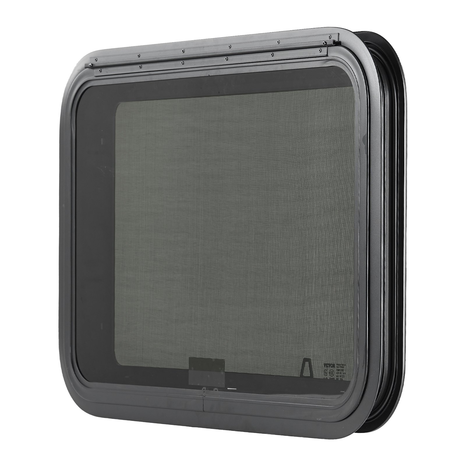 VEVOR RV Exit Window, 30" W x 20" H Tinted RV Window with Net Screen and Trim Ring, Fit for 1 1/4" - 1 13/16" Thickness Wall, RV Window Replacement for Teardrop Cargo Trailer Camper, DOT Approved