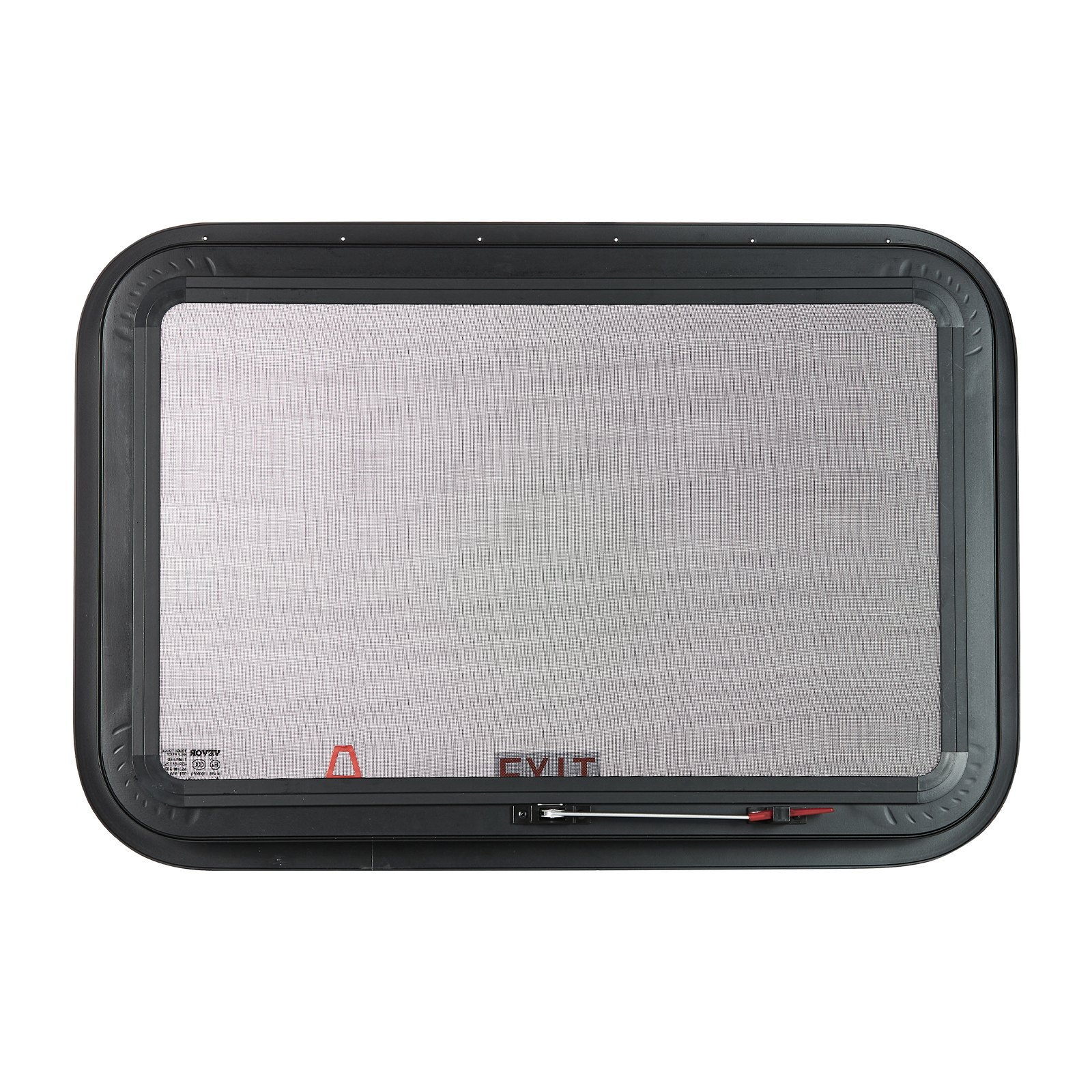 VEVOR RV Exit Window, 30" W x 20" H Tinted RV Window with Net Screen and Trim Ring, Fit for 1 1/4" - 1 13/16" Thickness Wall, RV Window Replacement for Teardrop Cargo Trailer Camper, DOT Approved