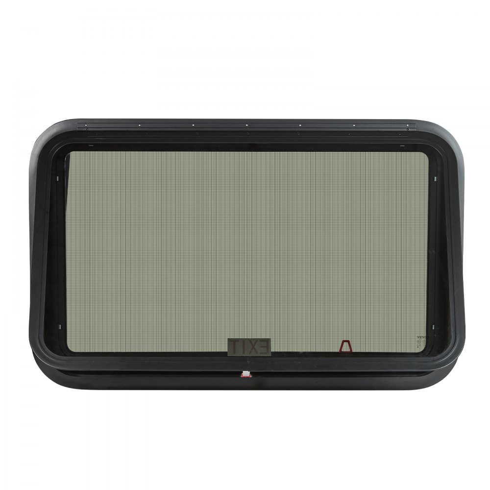 VEVOR RV Exit Window, 36" W x 22" H Tinted RV Window with Net Screen and Trim Ring, Fit for 1 1/4" - 1 13/16" Thickness Wall, RV Window Replacement for Teardrop Cargo Trailer Camper, DOT Approved