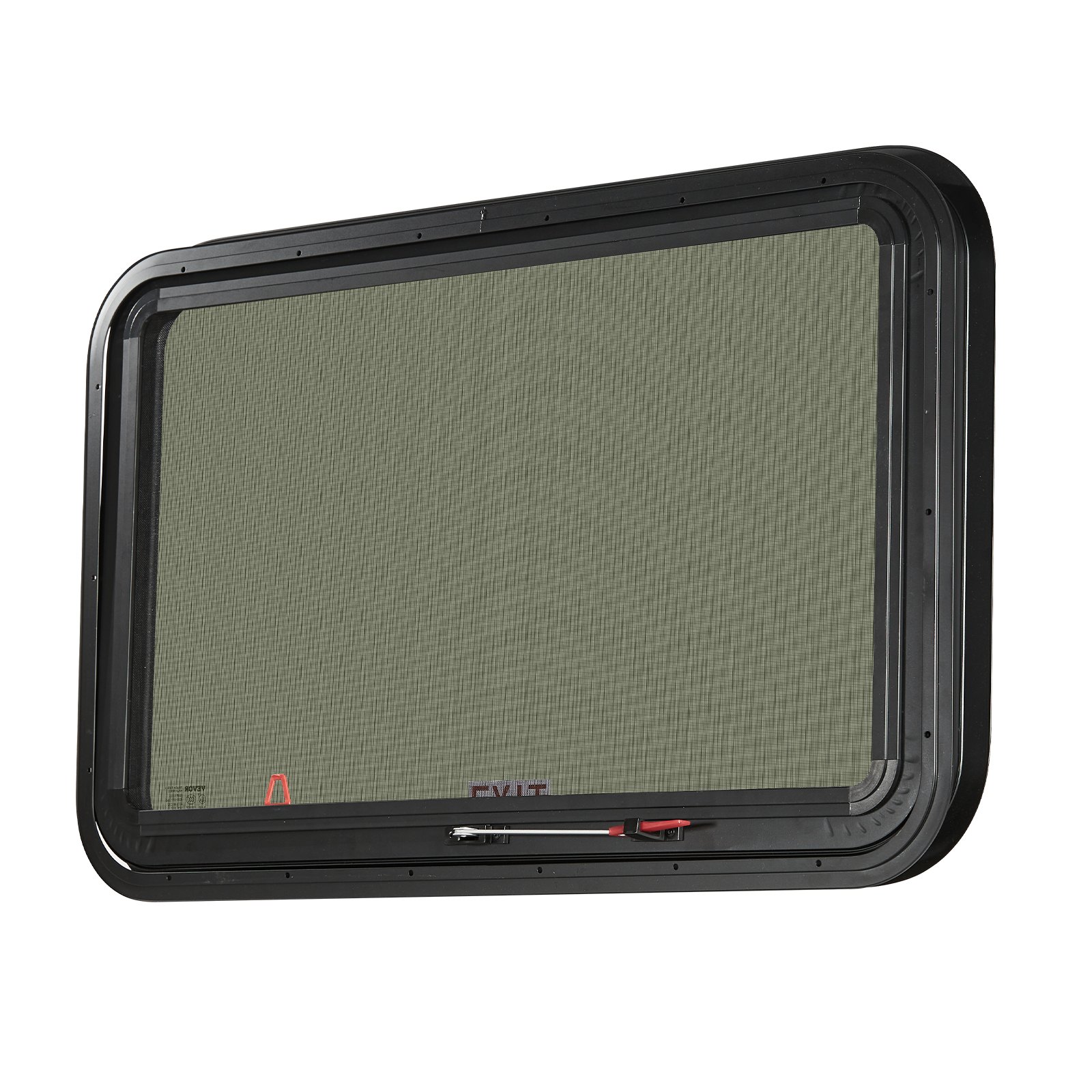 VEVOR RV Exit Window, 36" W x 22" H Tinted RV Window with Net Screen and Trim Ring, Fit for 1 1/4" - 1 13/16" Thickness Wall, RV Window Replacement for Teardrop Cargo Trailer Camper, DOT Approved