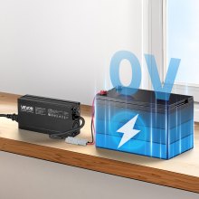 VEVOR 12V 10A Lithium Battery Charger 14.6V AC-DC LiFePO4 Smart Charger for RV