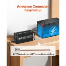 VEVOR 12V 20A Lithium Battery Charger 14.6V AC-DC LiFePO4 Smart Charger for RV
