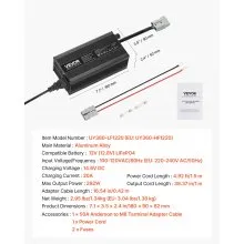 VEVOR 12V 20A Lithium Battery Charger 14.6V AC-DC LiFePO4 Smart Charger for RV
