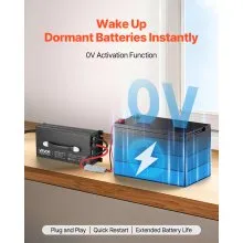 VEVOR 12V 80A Lithium Battery Charger 14.6V AC-DC LiFePO4 Smart Charger for RV