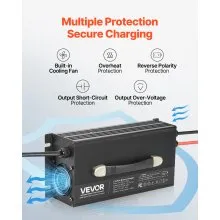 VEVOR 12V 80A Lithium Battery Charger 14.6V AC-DC LiFePO4 Smart Charger for RV