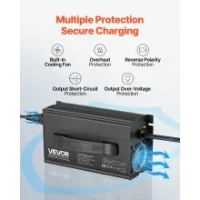 VEVOR 24V 20A Lithium Battery Charger 29.2V AC-DC LiFePO4 Smart Charger for RV