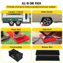 VEVOR Camper Leveler, 14 Pack, HDPE RV Leveling Blocks, Includes Two Curved Levelers, Four Chocks, Four Pads, Two Anti-Slip Mats, One Step & Carry Bag, Heavy Duty Leveler for Camper Up to 35,000 Lbs