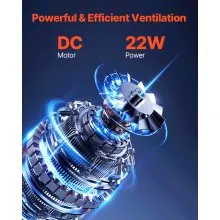 RV Vent Roof Fan 14 inch 10-Speed Reversible with Remote Control