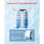 RV Water Filter System 2-Cartridge Water Filtration for Campers RVs Boats