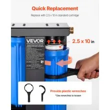 RV Water Filter System 2-Cartridge with Basket for Campers Boats RVs Vans