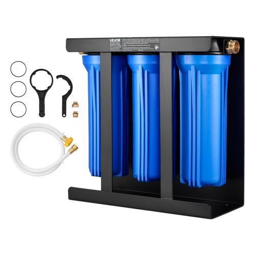 RV Water Filter System 3-Cartridge with Basket for Campers Boats RVs Vans
