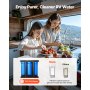 RV Water Filter System 3-Cartridge with Basket for Campers Boats RVs Vans