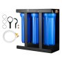 RV Water Filter System 3-Cartridge with Basket for Campers Boats RVs Vans