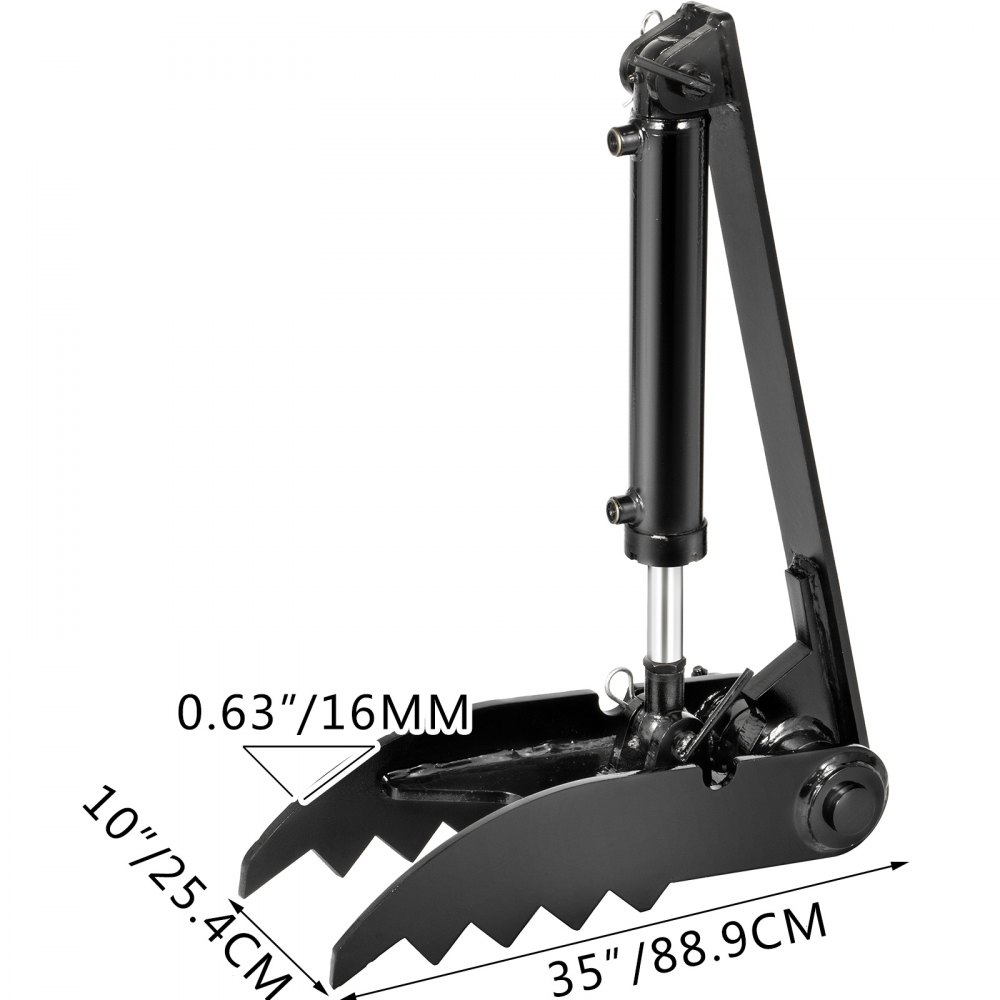 35" Hydraulic Backhoe Thumb Steel Weld On Adjustable Boom Tractor Excavator