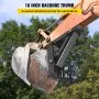VEVOR 18" Backhoe Thumb, 1/2" Teeth Thickness Heavy Duty Excavator Thumb, Black Steel Weld On Thumb Attachments with 12mm Bolt-On Design Adjustable Mechanical Thumb for Backhoe/Excavator