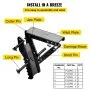 VEVOR 18" Backhoe Thumb, 1/2" Teeth Thickness Heavy Duty Excavator Thumb, Black Steel Weld On Thumb Attachments with 12mm Bolt-On Design Adjustable Mechanical Thumb for Backhoe/Excavator