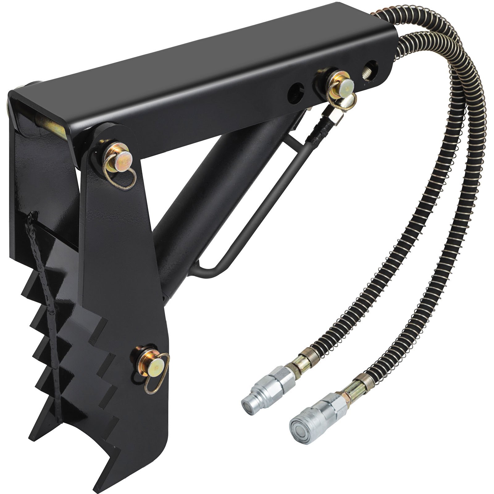 Pouce de pelle rétro hydraulique, 45,7 cm d'épaisseur, pouce de pelle robuste, fixations de pouce soudées acier noir avec cylindre hydraulique, pouce hydraulique mécanique pour pelle rétro pelle