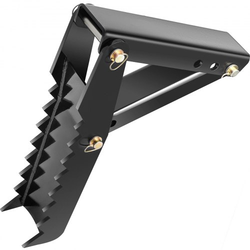 VEVOR 21" Backhoe Thumb, 1/2" Teeth Thickness Heavy Duty Excavator Thumb, Black Steel Weld On Thumb Attachments with 12mm Bolt-On Design Adjustable Mini Thumb for Boom Tractor Excavator
