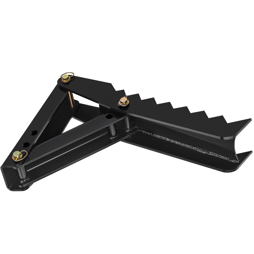 VEVOR 21" Backhoe Thumb, 1/2" Teeth Thickness Heavy Duty Excavator Thumb, Black Steel Weld On Thumb Attachments with 12mm Bolt-On Design Adjustable Mini Thumb for Boom Tractor Excavator