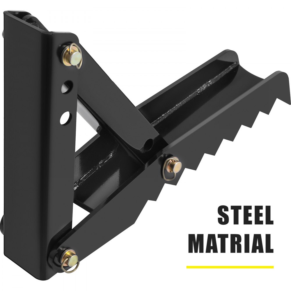VEVOR 21" Backhoe Thumb, 1/2" Teeth Thickness Heavy Duty Excavator Thumb, Black Steel Weld On Thumb Attachments with 12mm Bolt-On Design Adjustable Mini Thumb for Boom Tractor Excavator