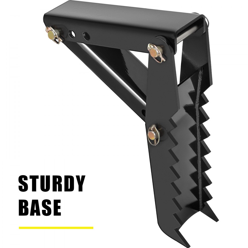 VEVOR 21" Backhoe Thumb, 1/2" Teeth Thickness Heavy Duty Excavator Thumb, Black Steel Weld On Thumb Attachments with 12mm Bolt-On Design Adjustable Mini Thumb for Boom Tractor Excavator